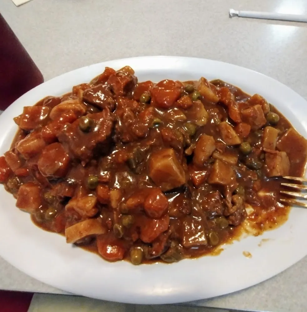 Beef Stew over Biscuits