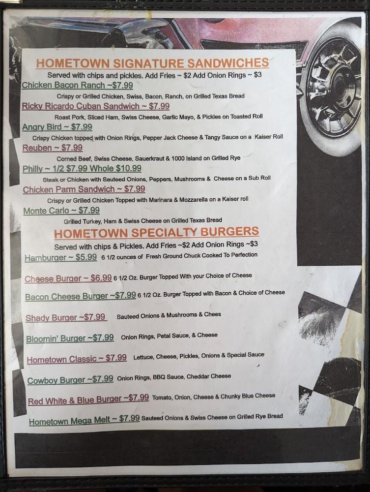 Hometown Cafe Menu image 4